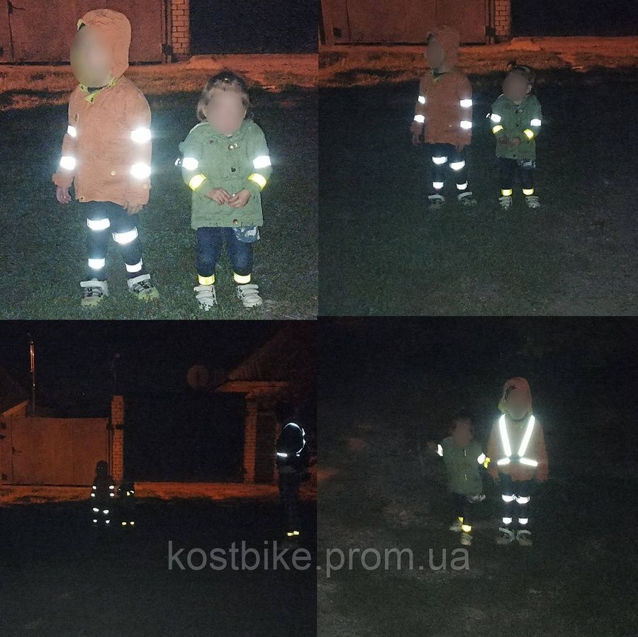 Світловідбиваючий браслет флікера 40 см стрічки на руку ногу световозвращающий стрічка відбивачі для одягу дітей