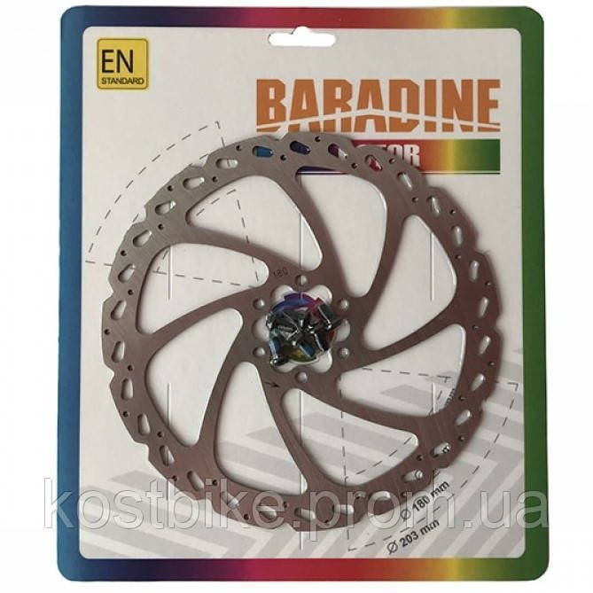 Гальмівний ротор Baradine 180 мм + болти