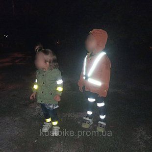 Светоотражающий жилет салатовый для детей подростков в ночное время суток