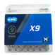 Цепь KMC X9  Silver/Silver 9 скоростей + замок